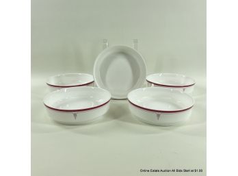 Lennox Rittenhouse Porcelain Coupe Cereal Bowls, Set Of Five