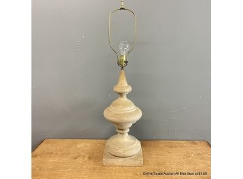 Painted Turned Wood Lamp, No Lamp Shade (LOCAL PICK UP ONLY)