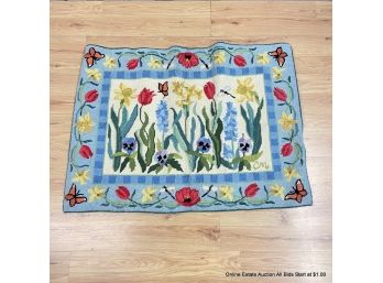 Claire Murray Floral Spring Theme Hooked Rug 40' X 30'