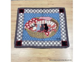 Hooked Nantucket Needleworks Claire Murray Mother Cat Rug 43' X 36.5'