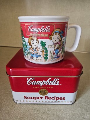 Campbell's Coffee/Soup Mug And Recipe Tin