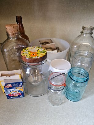 Assorted Glass Jars