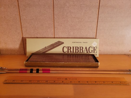 Cribbage Board Arrows And Ruler