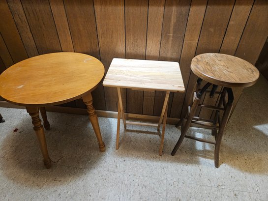 Wooden Tables And Bar Stool