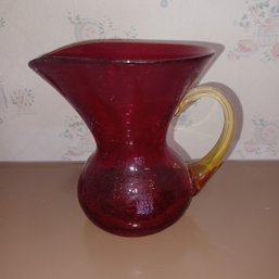 Red & Yellow Blown Vase