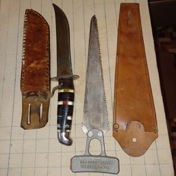 Vintage Knife & Saw With Cases