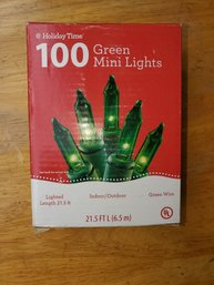 100 Mini Green Lights New