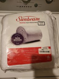 Sunbeam Heated Twin  Mattress Pad New