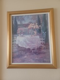 Allayn Steven's Floral Picnic Framed Matted Artwork