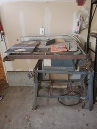 Vintage Craftsman Circular Saw& Table With Extra Blades