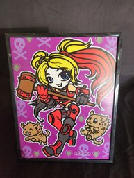 Framed Harley Quinn Picture, No Glass.