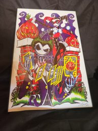 Framed Hand Drawn Picture Harley Quinn And Joker Done With Marker