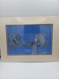 1987 Signed Blue Artwork