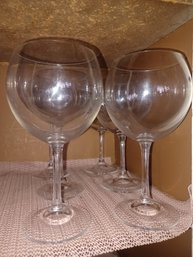 6pc Clear Wine Glasses