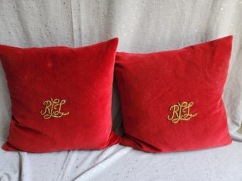 Set Of 2 Red Pillows