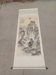 Oriental Silk Scene Wall Scroll