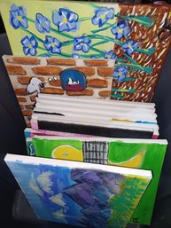 Painted Canvases Lot 14pcs