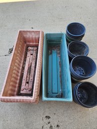 Assorted Plastic Planters