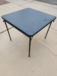 Black Folding Card Table