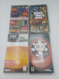 PSP Games X 4-Grand Theft Auto,poker 2008,naruto,Namco Museum