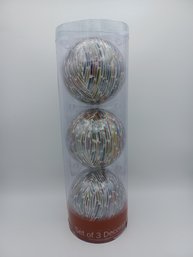 Set Of 3 Mosaic Decorative Orb Balls