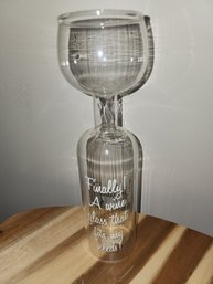 Bottle Style Wine Glass