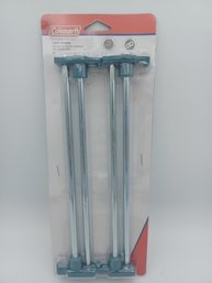 New-Coleman 10in Metal Tent Stakes 4pk