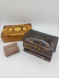 Wooden,marble & Plastic Trinket Boxes