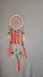 Orange Beaded Dream Catcher