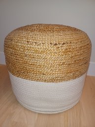 Signature Design By Ashley Sweet Valley Jute Pouf  Ottoman Footrest