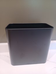 Small Black Metal Trash Bin