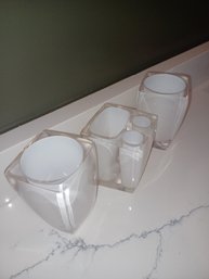 Toothbrush Holder & Soap Dispenser & Cups For Bathroom