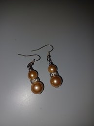 Faux Pearl Pierced Earrings