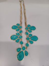 Turquoise Beaded Glamour Necklace