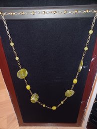 2 Tone Beaded Stone Necklace