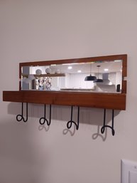 Key Rack With Mirror & Cubby