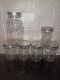 Ball Clear Glass Mason Jars With Lids X6