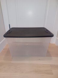 64qt Plastic Storage Totes W Locking Lid