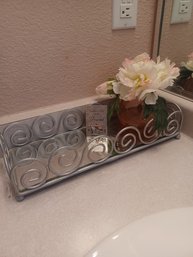 Vanity Tray W Vase And Friend Plaque