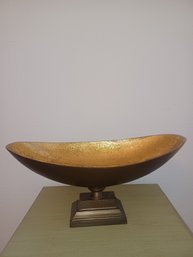 Decorative Bowl, Brown & Goldtone