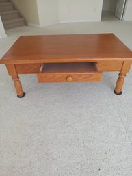 Wooden Coffee Table W Drawer