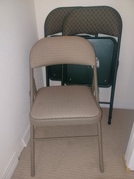 4 Padded Folding Chairs