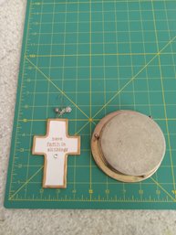 Cross And Metal Coasters