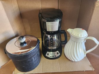 Coffee Pot, Pitcher, And Ice Bucket