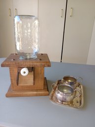 Candy/Peanut Dispenser, And Sugar/Cream Dish