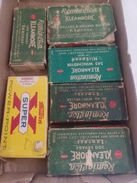 Vintage Empty Remington,super X, Bullet Boxes X 6