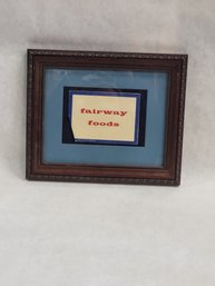 Fairway Food, Wooden Frame