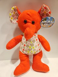 Retro Print Plush Elephant