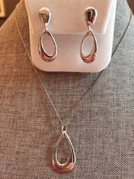 Sterling Silver And Earrings Necklace