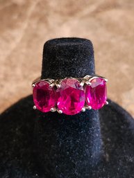 Sterling Silver Filagree Ruby Ring